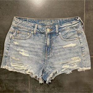 American Eagle High-Waisted Denim Short Short Size 0